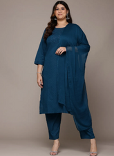 Stylish Blue Salwar Kameez Suit Set